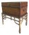 Vintage Faux Bamboo Leather Wrapped Storage Chest End Table Attributed to Maitland-Smith For Sale