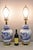 Vintage Spode Chinoiserie French Blue & White Porcelain Ginger Jar Table Lamps - a Pair. Circa Late 20th Century....