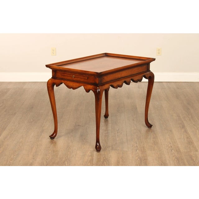 Early 21st Century Ralph Lauren Queen Anne Style Walnut Tea Table For Sale In Philadelphia - Image 6 of 13