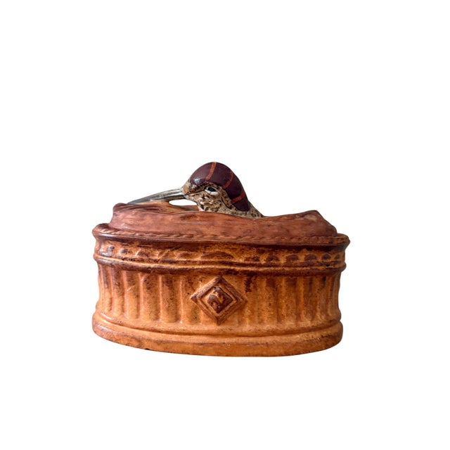 Vintage Pilllivuyt Woodcock Terrine for Lamalle Nyc – French Porcelain Game Bird Pâté Dish For Sale In Los Angeles - Image 6 of 8