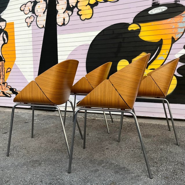 2000 - 2009 Set of Four Early 21st Century Babà Lounge/ Dining Chairs by Plank Furniture Italy. For Sale - Image 5 of 12