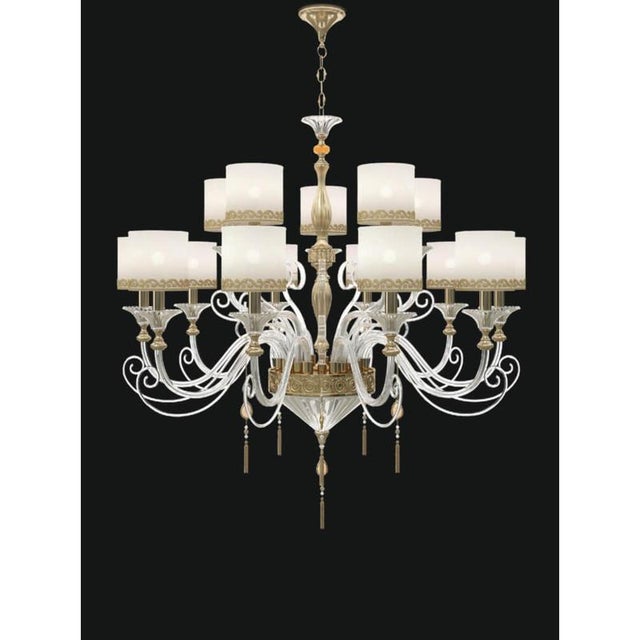 Collection dubai chandelier, metal and crystal, ncs 456/oro by jago dimensions: d 120 x h 120 cm. Materials: metal,...