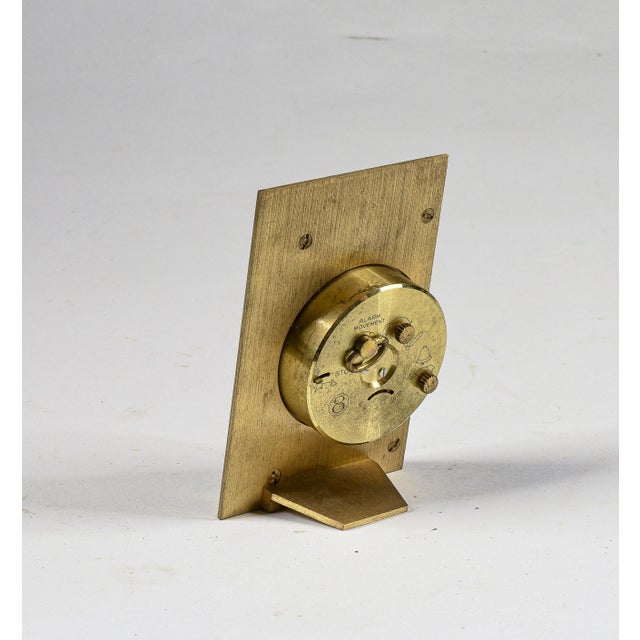 Table Clock in Gilt Metal with Original Chime from Jaccard, 1950s For Sale - Image 4 of 8