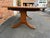 Vintage Georgian Regency Style Banded Mahogany Pedestal Extension Dining Table With Leaves For Sale - Image 15 of 18