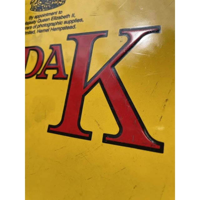 Industrial Mid-Century English Kodak Advertising Enamel Sign, 1950s For Sale - Image 3 of 11