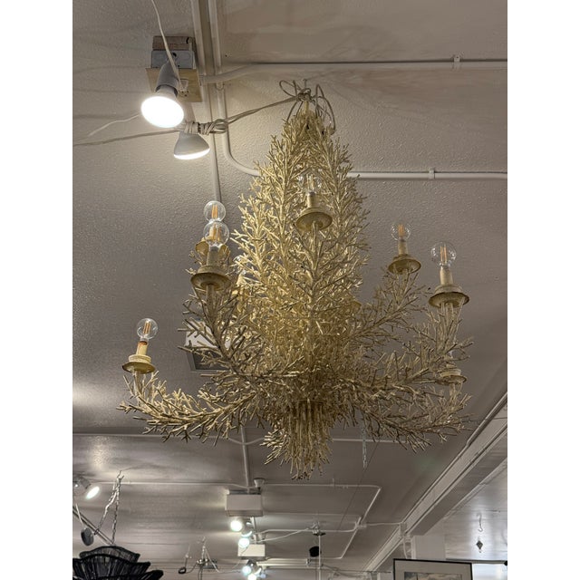 Pride Sasser for Cosona Manufacturing 10-Light Metal Coral Chandelier For Sale - Image 9 of 12