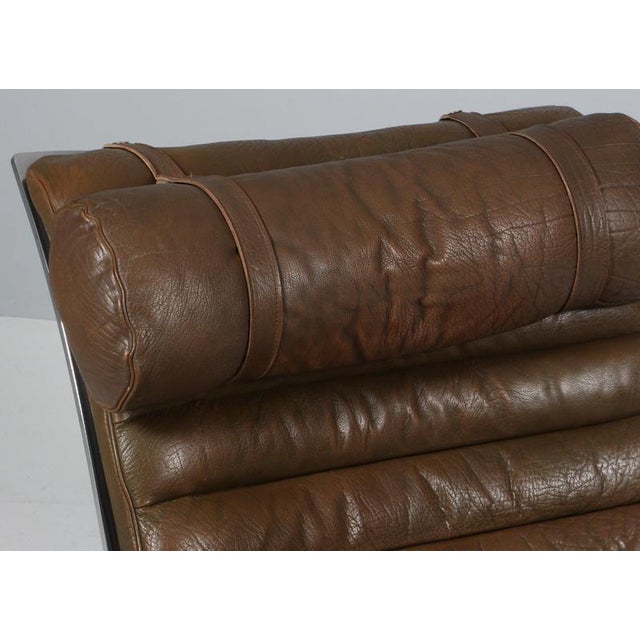 Vintage Ari Lounge Chair in Patinated Leather by Arne Norell, 1970s For Sale - Image 3 of 9