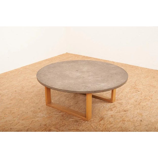 Coffee Table with Solid Beech Frame & Loose Limestone Top, 1960s or 1970s For Sale - Image 4 of 12
