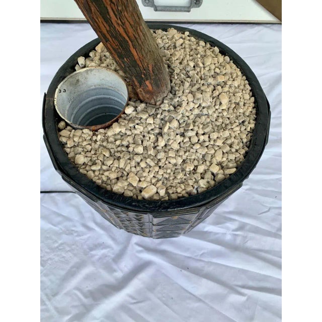 Curtis Jere Brutalist Hammered Metal Tree Sculpture With Uplight, Curtis Jere, 1960's For Sale - Image 4 of 13