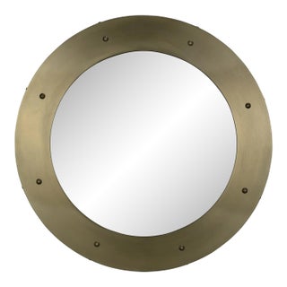 NOIR Clay Mirror, Large, Metal with Brass Finish For Sale