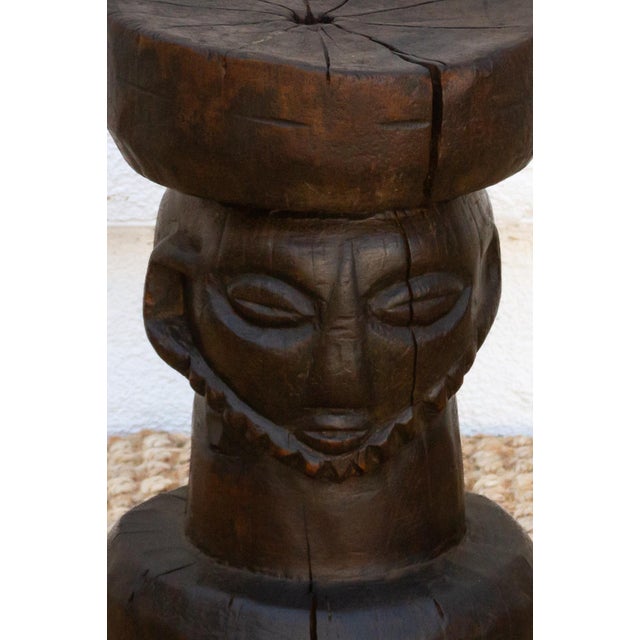 Antique African Carved Chief's Stool For Sale - Image 4 of 10