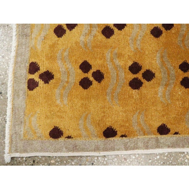 Mid 20th Century Galerie Shabab Collection Mid-20th Century Turkish Anatolian Deco Throw Rug For Sale - Image 5 of 7