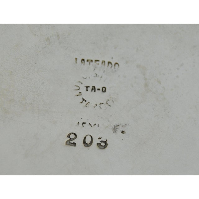 1960s Los Castillo Taxco Silver Plate Jug Pitcher With Stone Decor Bird Flowers For Sale - Image 11 of 12