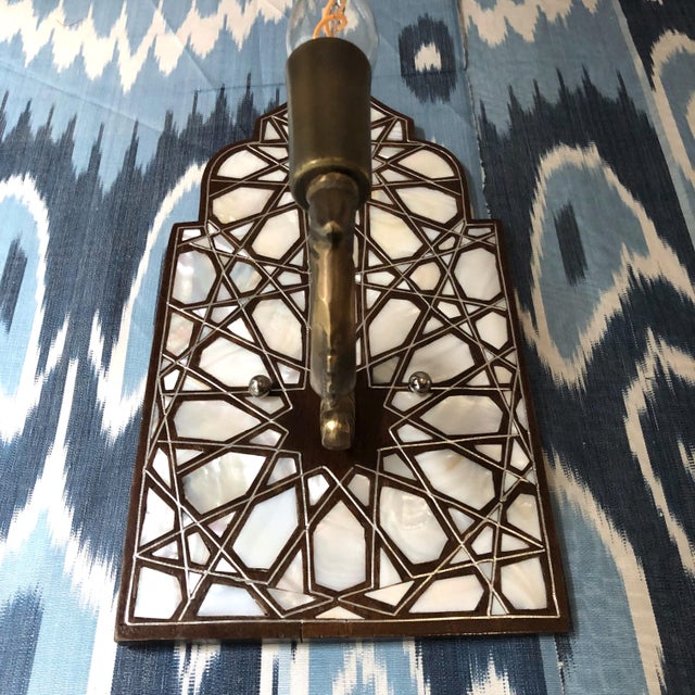 Mother Of Pearl Inlaid Wall Sconce Chairish