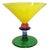 Mid 20th Century Harlequin Berit Johansson Gense Glass Bowl/Compote Yellow Green Red Blue Signed For Sale