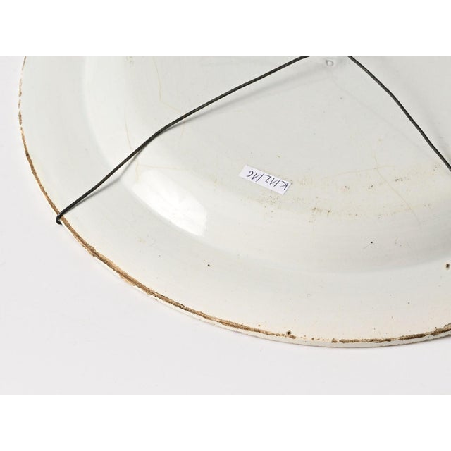 Ceramic Antique Hand-Painted Plate from Boch Luxembourg, 1800 For Sale - Image 7 of 10