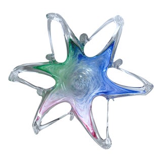 Mid-Century Italian Art Glass Starfish Bowl For Sale