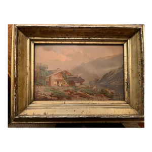 19th C Watercolor Landscape