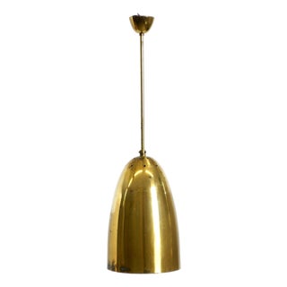 Mid-Century Modern Brass Height-Adjustable Pendant Lamp, 1950s For Sale