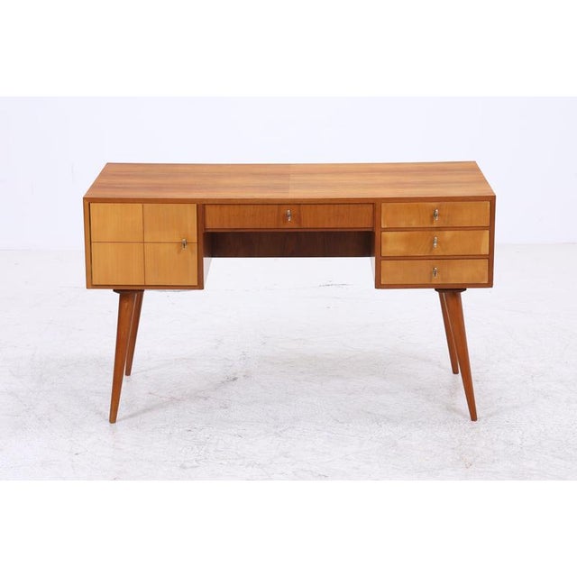 Vintage Desk with 4 Drawers and 2 Doors For Sale - Image 3 of 18