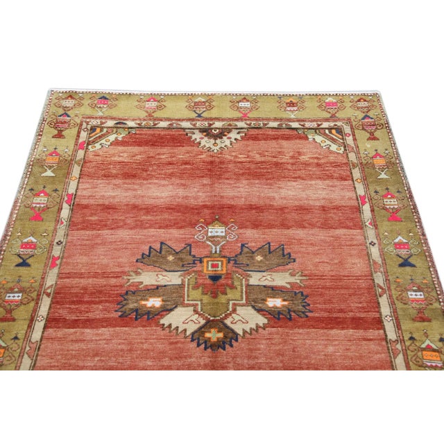 Textile 1960s Red Vintage Turkish Runner 4'7" X 10'7" For Sale - Image 7 of 10