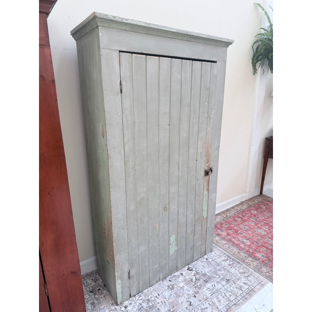Antique 19th Century Painted Pine Pantry Cabinet For Sale In Providence - Image 6 of 13