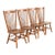 Stickley Style American Colonial Solid Oak Spindle Back Windsor Dining Chairs, Set of Four For Sale