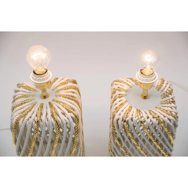 Extravagant Italian Ceramic Table Lamps, 1980s, Set of 2 For Sale - Image 18 of 18
