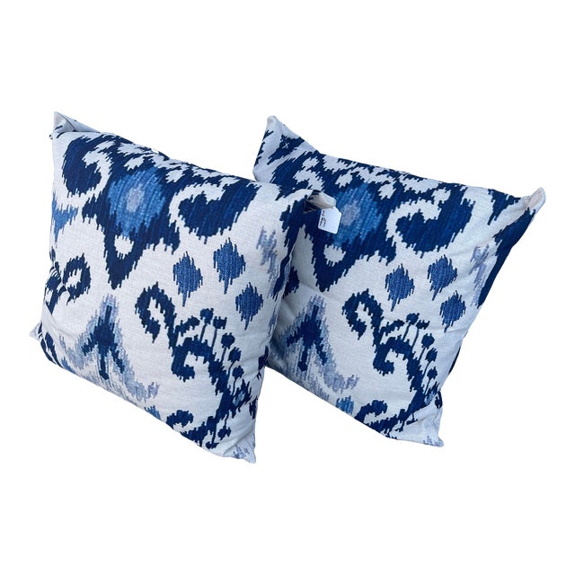 Pair of Ikat Throw Pillows Chairish