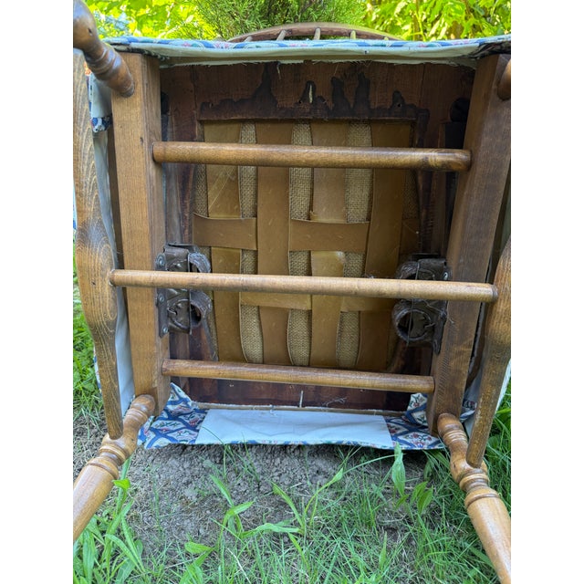 Vintage Solid Maple Slipper Rocker For Sale - Image 12 of 12