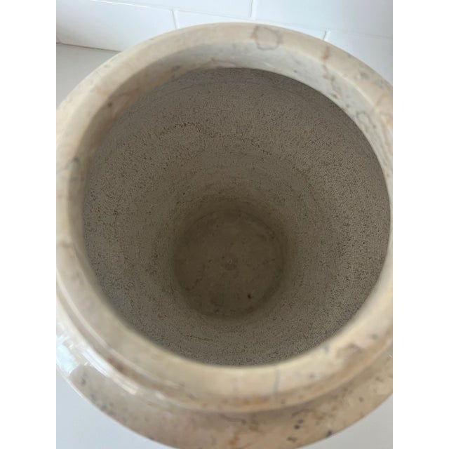 Vintage Polished Marble Urn With Lid For Sale In Greenville, SC - Image 6 of 8