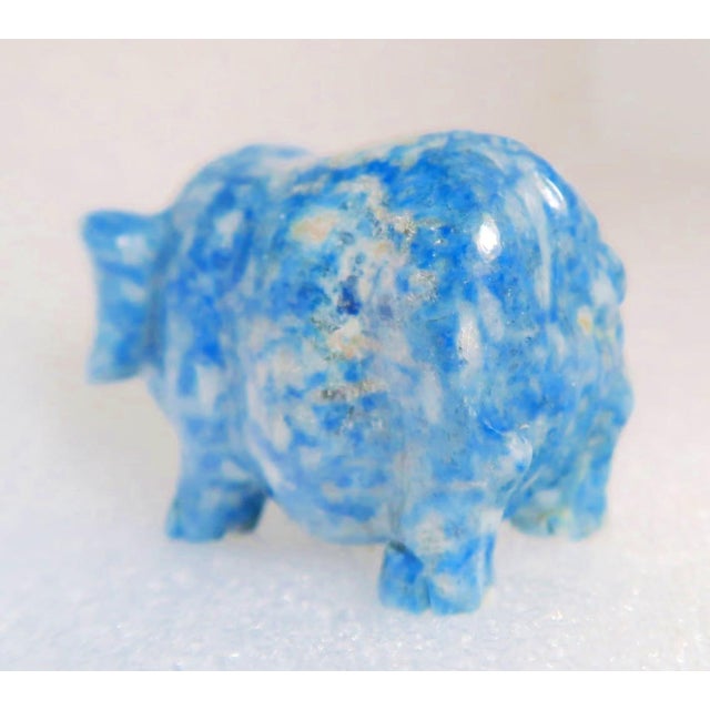 Miniature Well-Carved Lapiz Lazuli Piglet - Pig, Piggy.! For Sale - Image 12 of 12