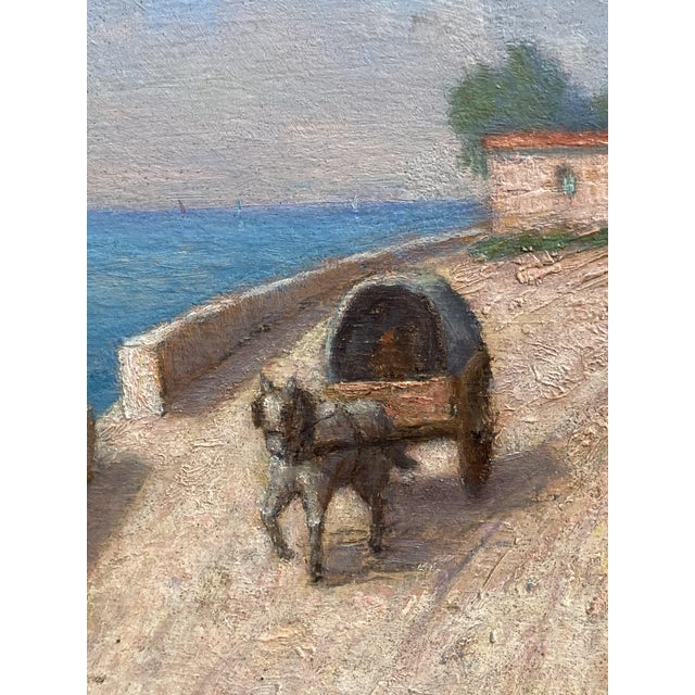 F. Peyre, Mediterranean Seascape, 1920s, Oil on Panel For Sale - Image 10 of 17