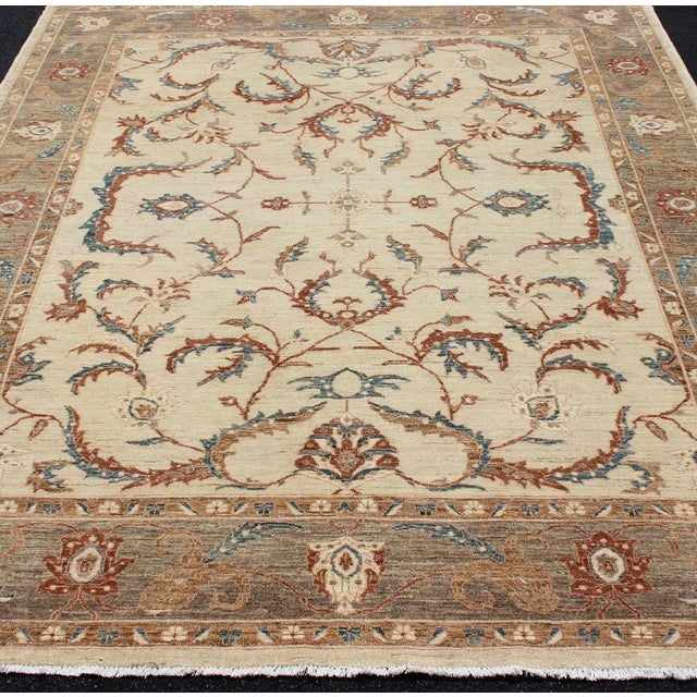 Textile Afghanistan Rug by Keivan Woven Arts in Muted Earthy Tones For Sale - Image 7 of 11
