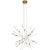 Stellar Medium Chandelier in Matte White and Antique Brass with Frosted Acrylic Designer: Chapman & Myers Fixture Height:...