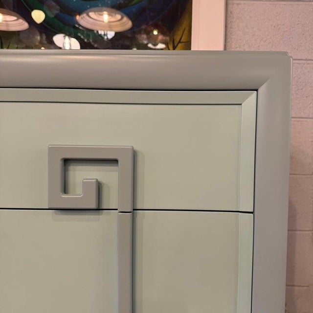 1940s Hollywood Regency Mandarin Greek Key Highboy Dresser by Kittinger For Sale - Image 9 of 12