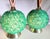 Modern 1960s Retro Atomic Green Spaghetti String and Walnut Table Lamps Pair For Sale - Image 3 of 5