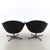 1980s Vintage Swivel Chairs in Black Synthetic Leather with Chrome Bases, 1990, Set of 2 For Sale - Image 5 of 17