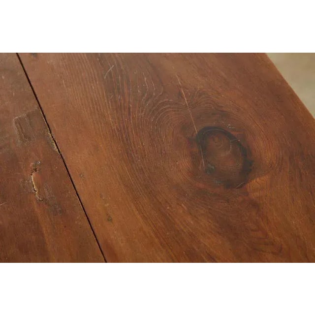 American Country Painted Pine Farmhouse Dining Table For Sale In Sacramento - Image 6 of 13