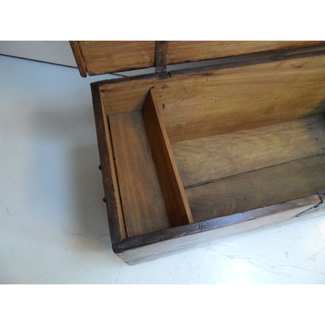 Antique Dutch Wood Chest For Sale - Image 9 of 12