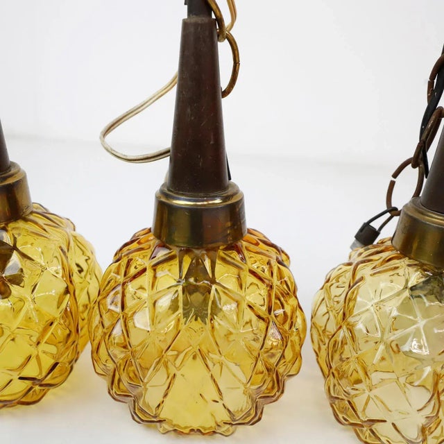 Mid-Century Modern Midcentury Pendant Lamps - Set of 5 For Sale - Image 3 of 5