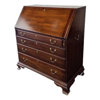 Chippendale Slant Front Desk by Henkle Harris For Sale