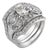 1930s Art Deco Gia Diamond Platinum Engagement Ring, Size 4.25 For Sale