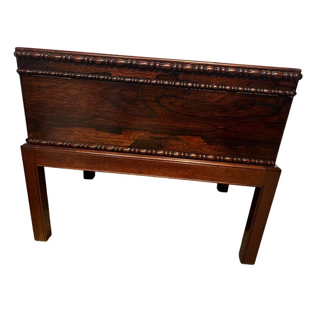 Mid 19th Century English 19th Century Rosewood Writing Box on Later Mahogany Stand For Sale - Image 5 of 10