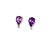Natural Amethyst Diamond Earrings 14k Gold 3.71 TCW Certified For Sale - Image 4 of 11