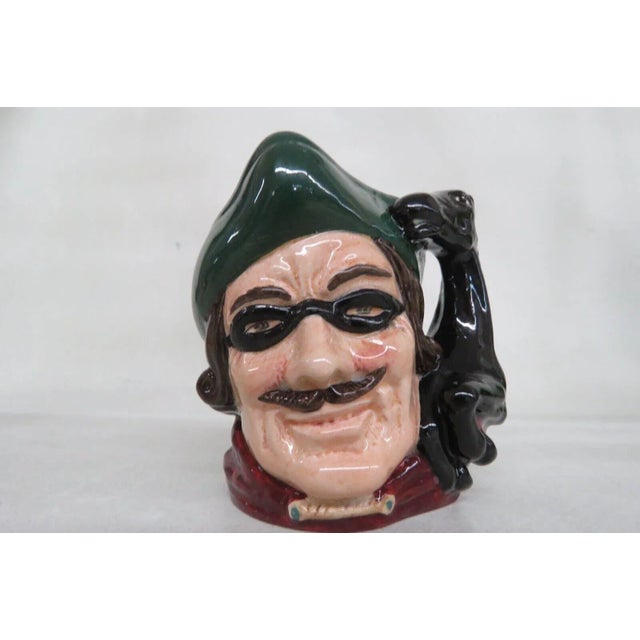 Royal Doulton Dick Turpin D6535 English Ceramic Small Character Mug Jug For Sale - Image 9 of 11