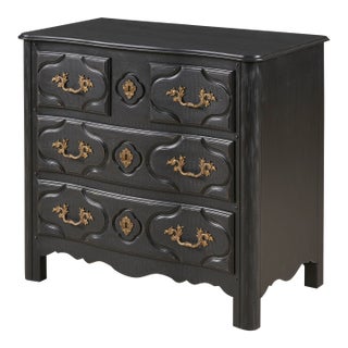 Tara Shaw for Century Furniture Louisxiv Nightstand-French Ebonized Noir For Sale