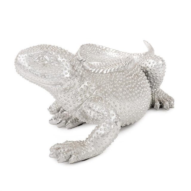 Kenneth Ludwig Chicago Bright Nickel Plated Lizard from Kenneth Ludwig Chicago For Sale - Image 4 of 10