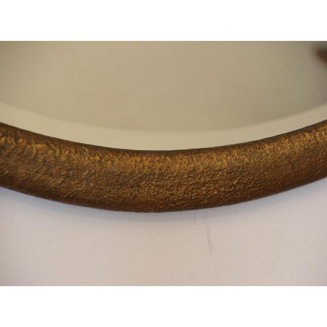 Vintage French Art Deco Golden Mirror, 1930s For Sale - Image 6 of 8