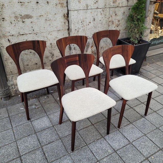 Wood Vintage Scandinavian Danish Chairs by Niels Koefoed for Koefoeds Hornslet, 1957, Set of 5 For Sale - Image 7 of 18